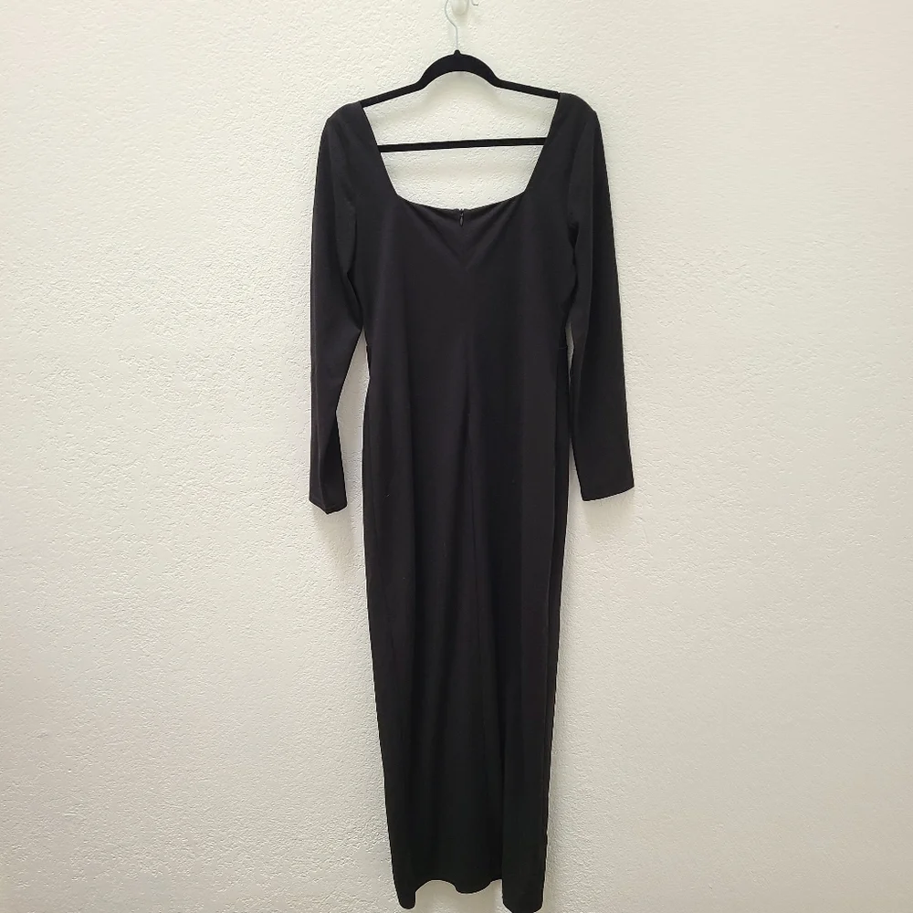 NWOT Lulus Celebration Long Sleeve Maxi Dress in Black - Picture 4 of 7